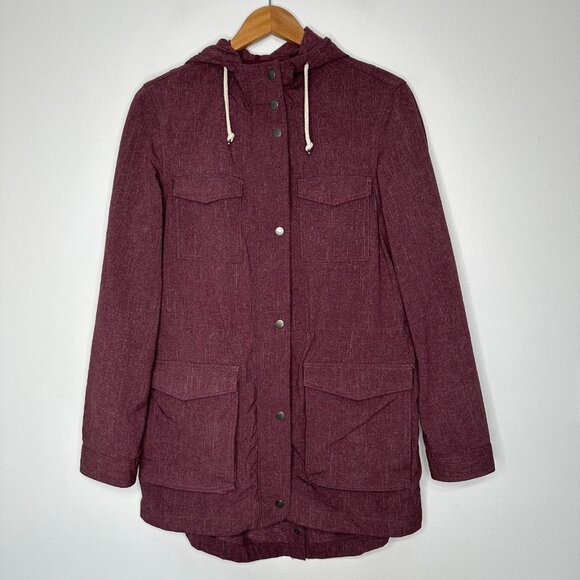Duluth Trading Co Mist Master Rain Jacket Full Zip Size S Pink Hooded - Picture 1 of 9